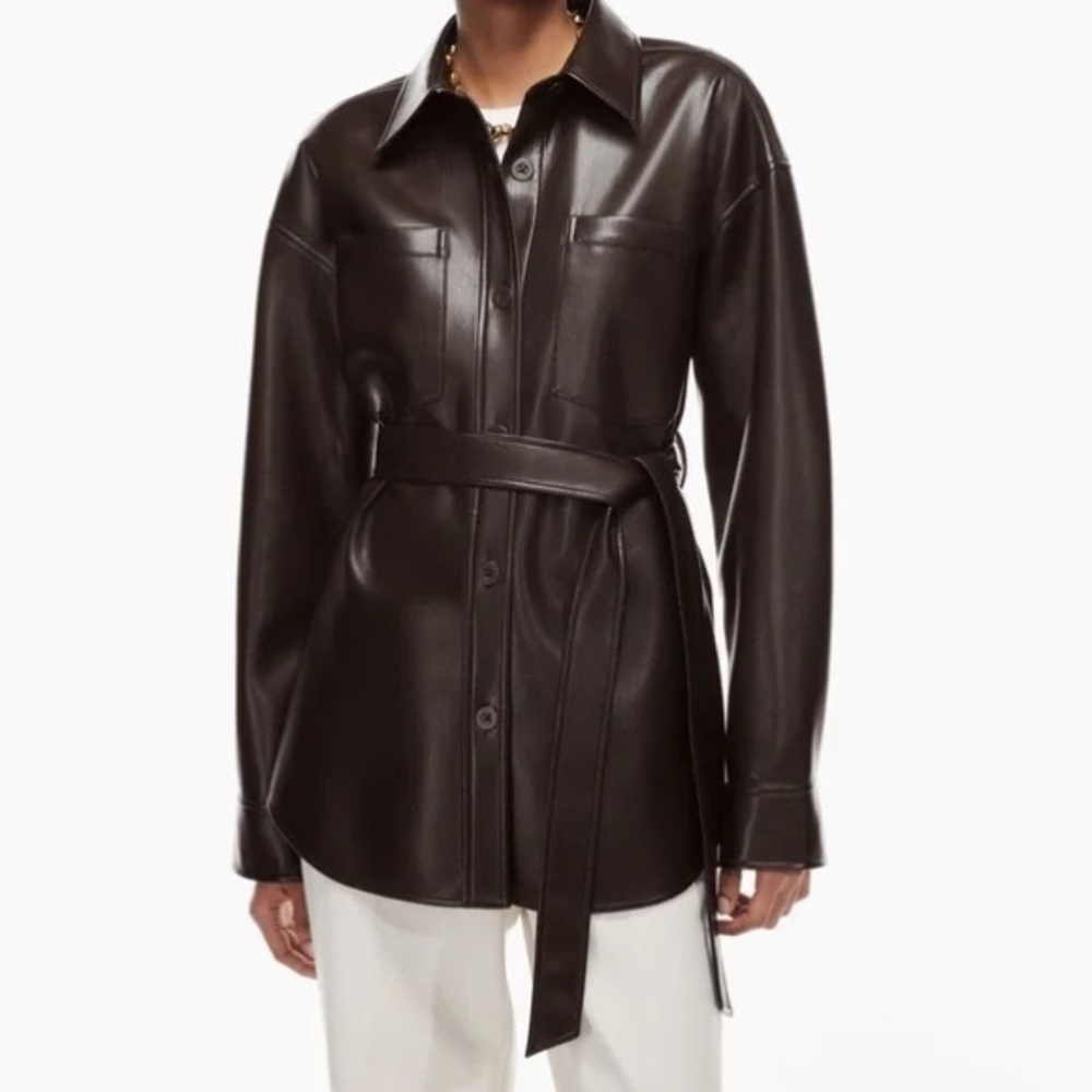 NWT Aritzia Babaton AVA Jacket in Rich Mocha Brown Size Medium